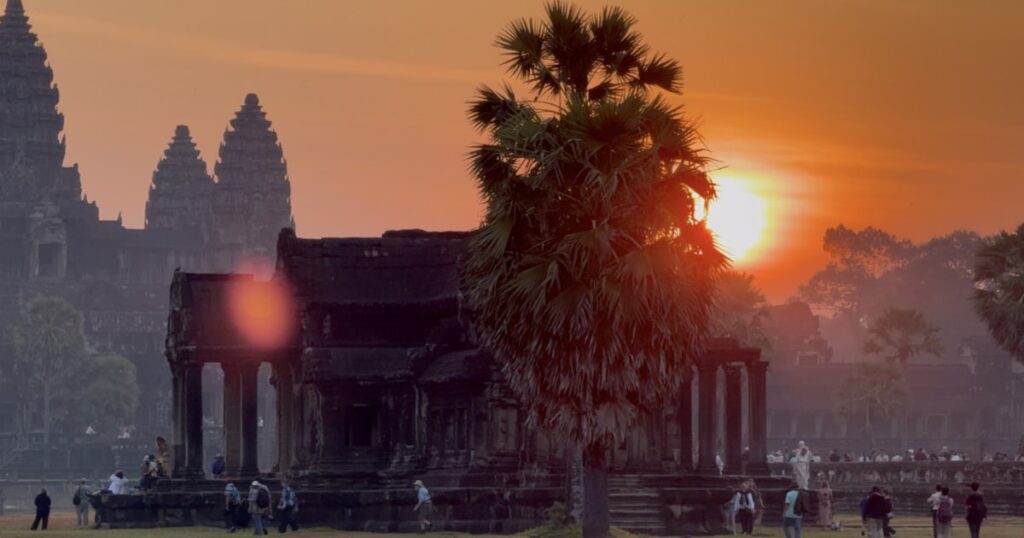 Angkor Wat sunrise view in Siem Reap Cambodia