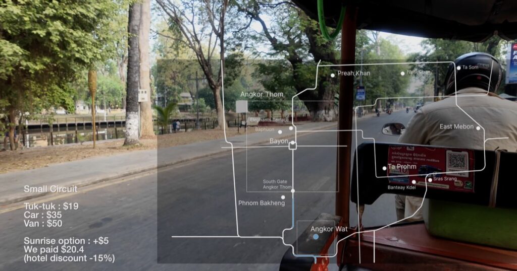Tuk tuk ride in Angkor temples